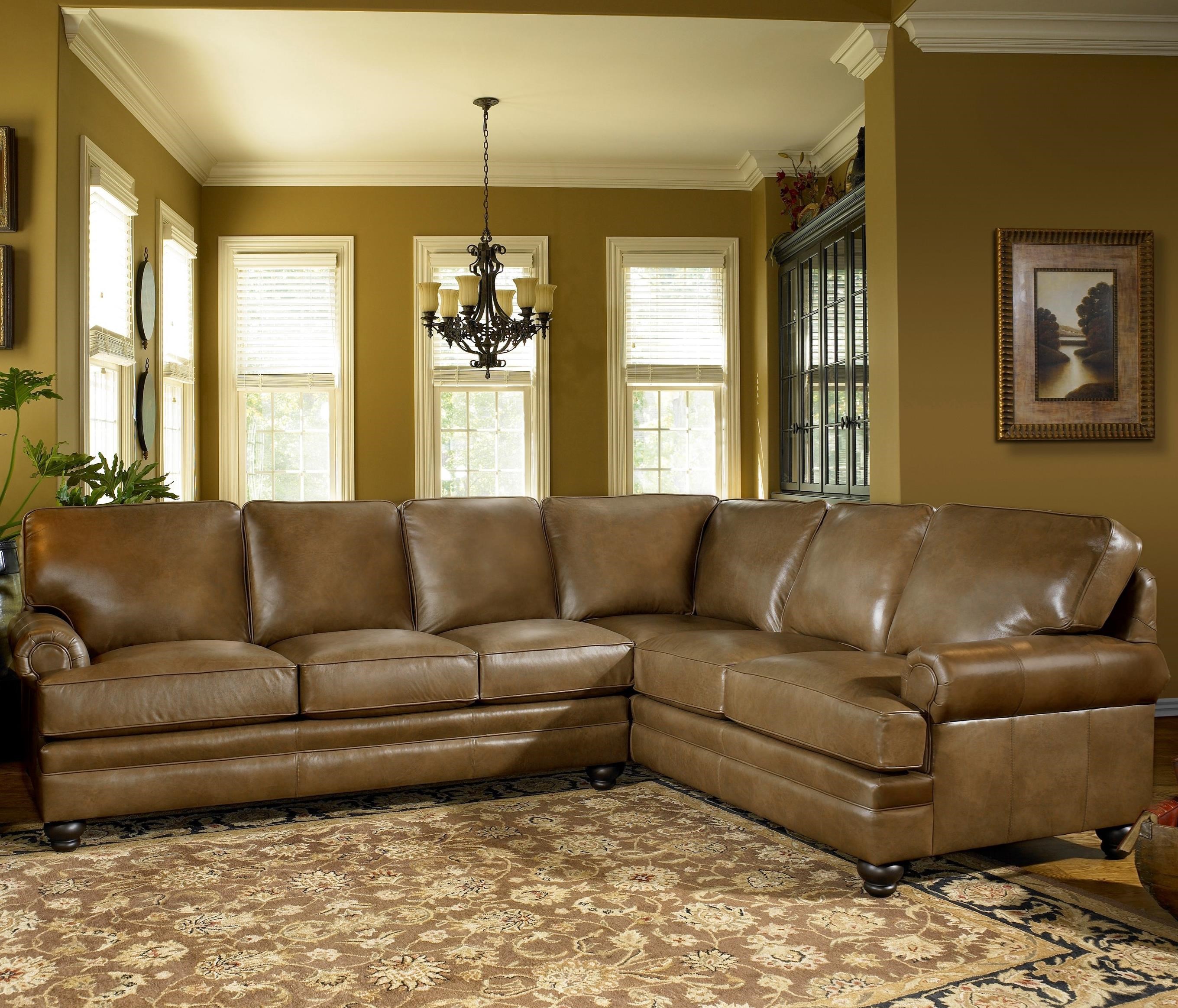 Smith Brothers 5221 Traditional Sectional Sofa with Turned Feet Sheely's Furniture & Appliance